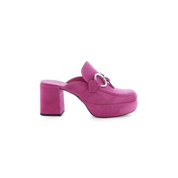 Kennel & Schmenger papuci din piele Ira femei, culoarea roz, cu toc drept, 91-44530