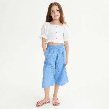 Reserved - Fustă-pantalon ajurată - Albastru