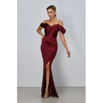 Rochie Gorgeous Bordo ieftina