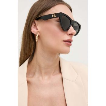 Gucci ochelari de soare femei, culoarea negru