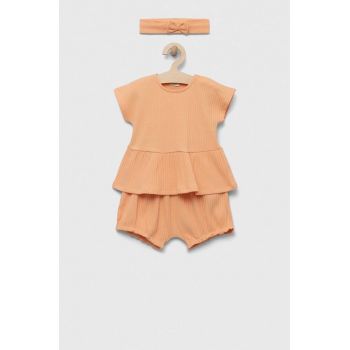 United Colors of Benetton compleu bebe culoarea portocaliu ieftin