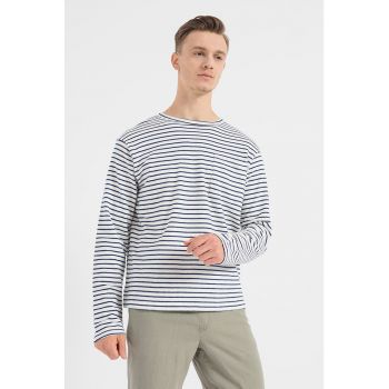 Bluza din bumbac cu model in dungi Eskil
