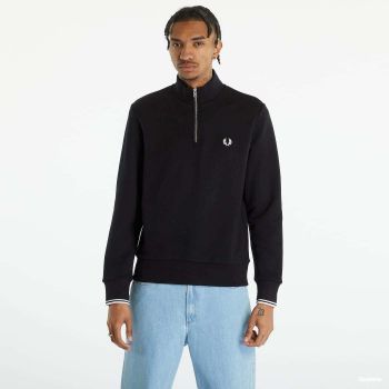 FRED PERRY Half Zip Sweatshirt Black