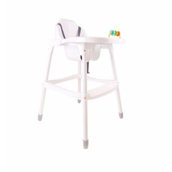 Scaun de masa pentru copii Baby Boo White