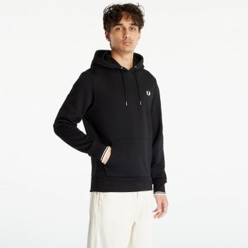 FRED PERRY Tipped Hooded Sweatshirt Black