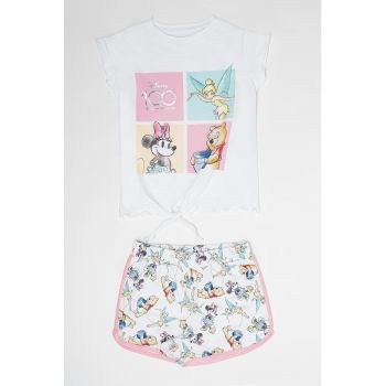 Pijama din bumbac cu tematica Disney