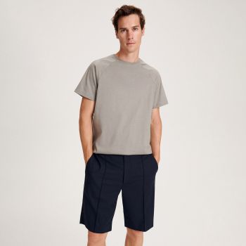 Reserved - Pantaloni scurți eleganți, la dungă - Bleumarin