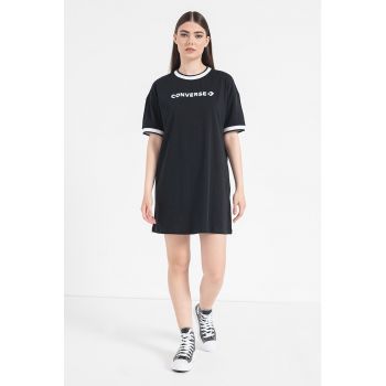 Rochie-tricou cu maneci cazute Wordmark