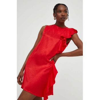 Answear Lab rochie culoarea rosu, mini, drept