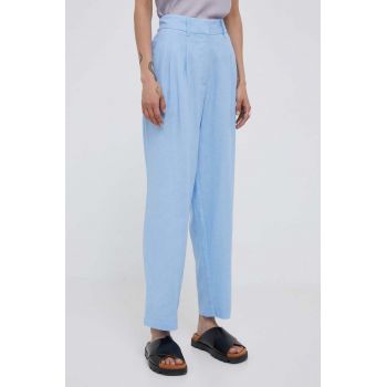 Dkny pantaloni din in mulata, high waist