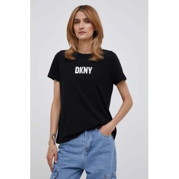 Dkny tricou femei, culoarea negru