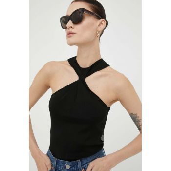 Drykorn top femei, culoarea negru ieftin