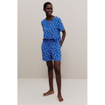 Pantaloni scurti de pijama cu model floral