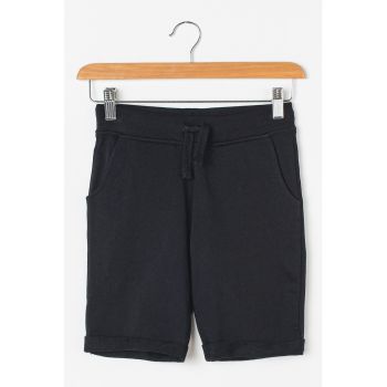 Pantaloni sport scurti de bumbac cu buzunare la reducere