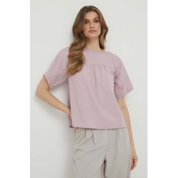 Sisley tricou din bumbac culoarea roz