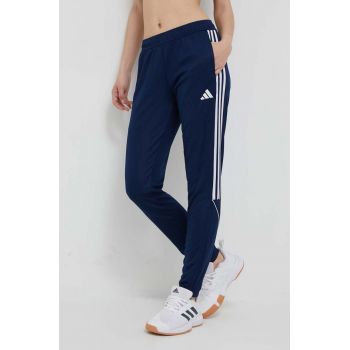 adidas Performance pantaloni de antrenament Tiro 23 League culoarea bleumarin, cu imprimeu HS3539 de firma original