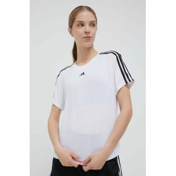 adidas Performance tricou de antrenament Train Essentials culoarea alb