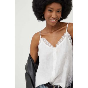 Answear Lab bluza culoarea alb