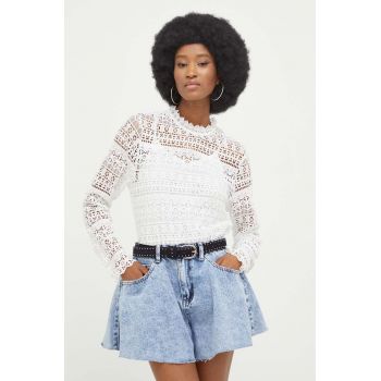 Answear Lab bluza femei, culoarea alb, neted