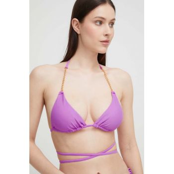 Answear Lab sutien de baie culoarea roz, cupa usor rigidizata