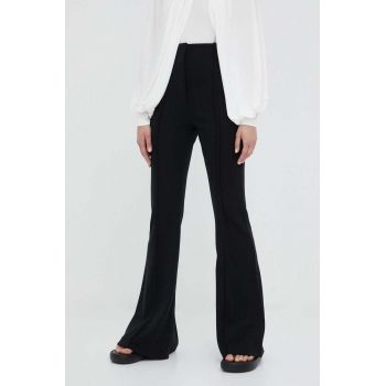 Day Birger et Mikkelsen pantaloni de lana Alice culoarea negru, evazati, high waist