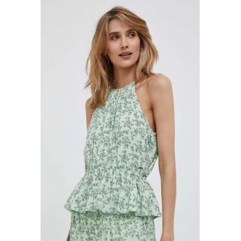 Pepe Jeans bluza femei, culoarea verde, modelator