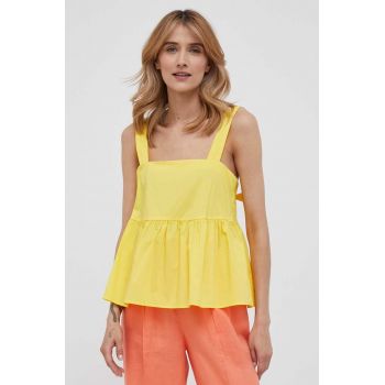 United Colors of Benetton bluza culoarea galben