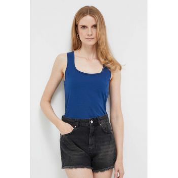 United Colors of Benetton top femei, culoarea albastru marin de firma original