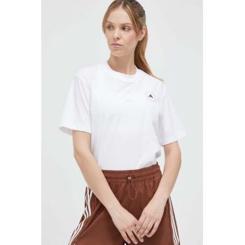 adidas by Stella McCartney tricou femei, culoarea alb HR9167