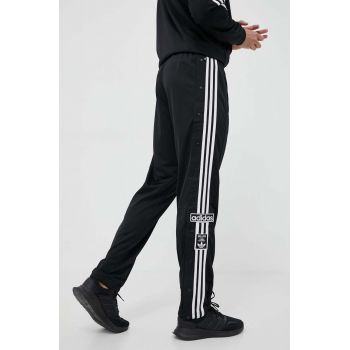 adidas Originals pantaloni de trening ADIBREAK culoarea negru, cu imprimeu