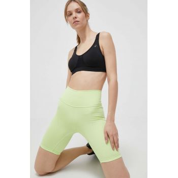 adidas Performance pantaloni scurți de antrenament Optime culoarea verde, neted, high waist