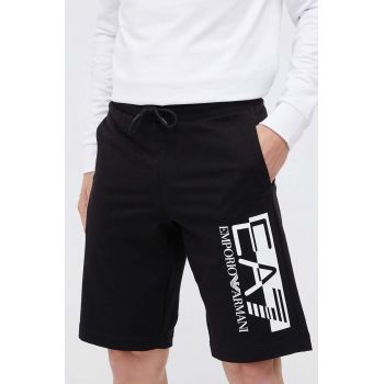 EA7 Emporio Armani pantaloni scurti din bumbac culoarea negru