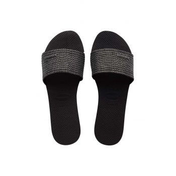 Havaianas papuci YOU MALTA METALLIC femei, culoarea negru, 4147312.0090 Havaianas papuci YOU MALTA METALLIC femei, culoarea negru, 4147312.0090