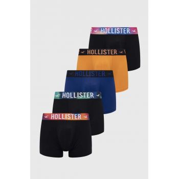 Hollister Co. boxeri 5-pack barbati, culoarea negru