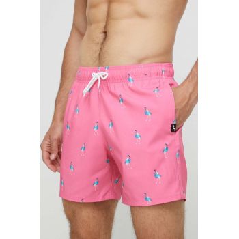 Hollister Co. pantaloni scurti de baie culoarea roz ieftin