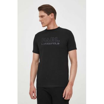 Karl Lagerfeld tricou barbati, culoarea negru, modelator