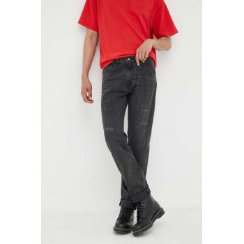 Levi's jeansi 502 TAPER barbati, culoarea negru