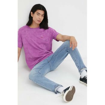 Levi's tricou din bumbac culoarea violet, modelator ieftin