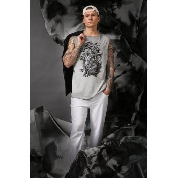 Medicine tricou din bumbac culoarea gri de firma original