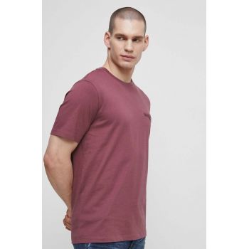 Medicine tricou din bumbac culoarea violet, neted de firma original