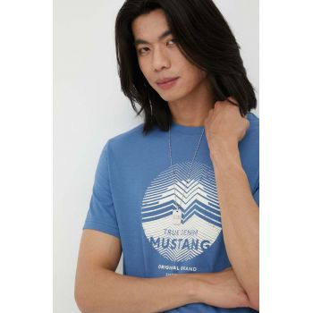 Mustang tricou din bumbac cu imprimeu