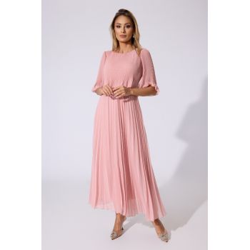 Rochie eleganta din voal plisat Valentina Rose ieftina