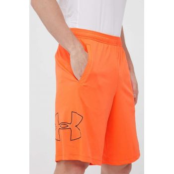 Under Armour pantaloni scurți de antrenament culoarea portocaliu