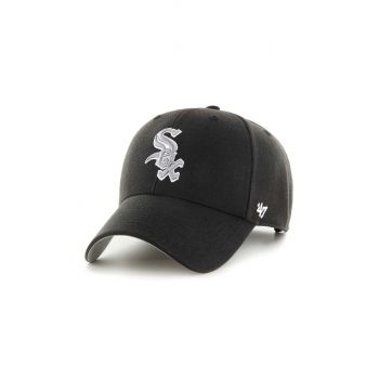 47brand șapcă din amestec de lână MLB Chicago White Sox culoarea negru, cu imprimeu ieftina