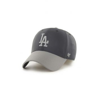 47brand sapca MLB Los Angeles Dodgers culoarea gri, cu imprimeu de firma originala