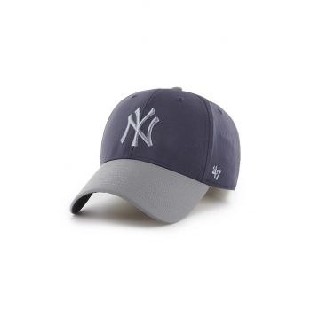 47brand sapca MLB New York Yankees culoarea albastru marin, cu imprimeu