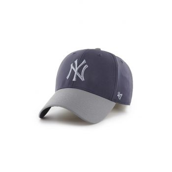 47brand sapca MLB New York Yankees culoarea albastru marin, cu imprimeu de firma originala