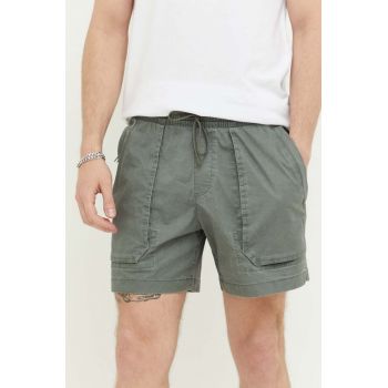 Abercrombie & Fitch pantaloni scurti barbati, culoarea verde ieftini