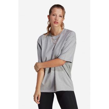 adidas Originals tricou din bumbac culoarea gri, melanj