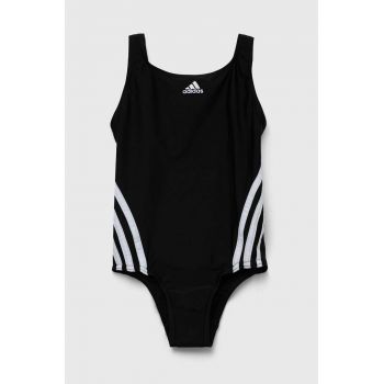 adidas Performance costum de baie dintr-o bucată pentru copii culoarea negru